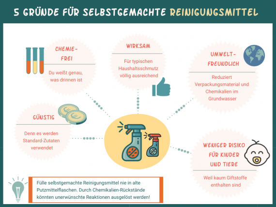 5 Gründe für Selbstgemachte Reinigungsmittel