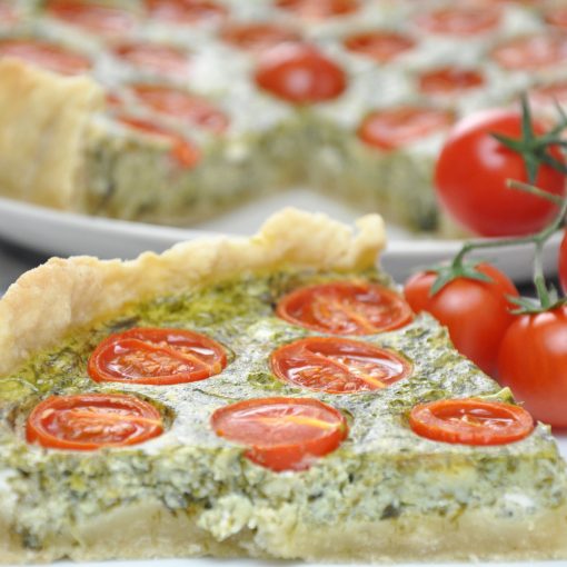 Tomaten Spinat Quiche