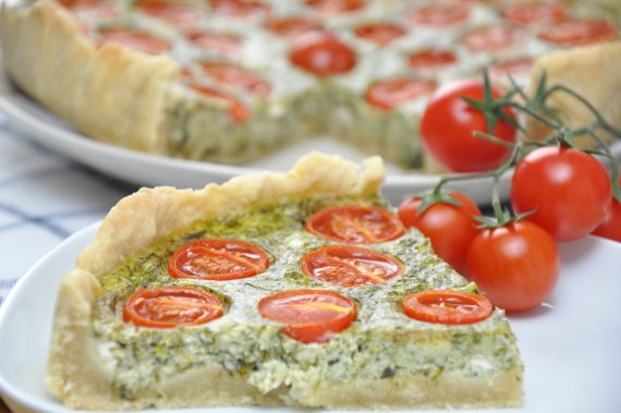 Tomaten Spinat Quiche